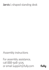 fully Jarvis L-shaped standing desk Assembly Instructions Manual