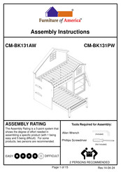 Furniture of America CM-BK131AW Assembly Instructions Manual
