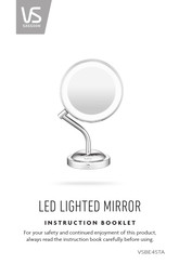 VS Sassoon LED LIGHTED MIRROR Instruction Booklet