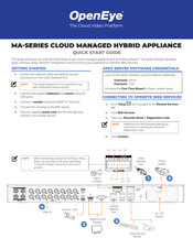 OpenEye MA Series Quick Start Manual