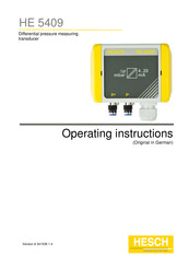 HESCH HE 5409 Operating Instructions Manual