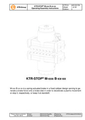 KTR-Group KTR-STOP M B Series Operating & Assembly Instructions