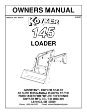 Koyker 145 Owner's Manual