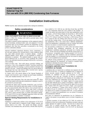 Carrier KGAET0201ETK Installation Instructions Manual
