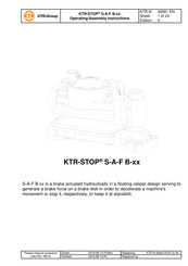 KTR-Group KTR-STOP S-A-F B Series Operating & Assembly Instructions