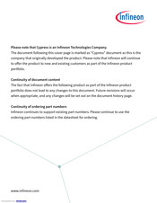 Infineon Cypress MB2100-01A-E Operation Manual