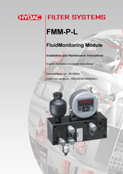 HYDAC FILTER SYSTEMS FMM-P-L-0-CS1220-A-AS-0-1-0/-000 Installation And Maintenance  Instruction