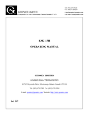 Geonics Limited EM31-SH Operating Manual