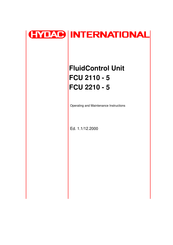 HYDAC International FCU 2210-5 Operating And Maintenance Instructions Manual