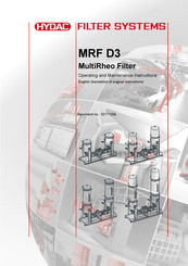 HYDAC FILTER SYSTEMS MRF D3 Operating And Maintenance Instrutions