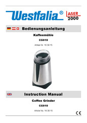 Westfalia CG010 Instruction Manual