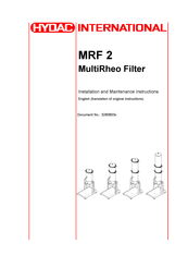 HYDAC International MRF2E/5G3010NE0 Installation And Maintenance Instructions Manual