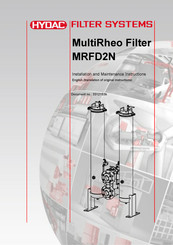HYDAC FILTER SYSTEMS MRFD2N Installation And Maintenance Instructions Manual