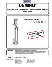 Crane DEMING 4507 Series Installation, Operation & Maintenance Manual