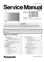 Panasonic TH-49D410S Service Manual