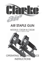 Clarke Air CSG3K Operating & Maintenance Instructions
