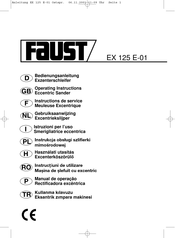 Faust EX 125 E-01 Operating Instructions Manual