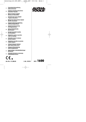 Alpha tools A-H 1600 Original Operating Instructions