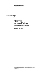 Tektronix TDS3TRG User Manual