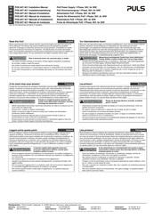 Puls POE.8AT-AC1 Installation Manual
