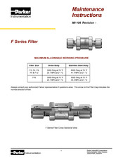 Parker F Series Maintenance Instructions Manual