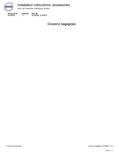 Volvo 30756959 Installation Instructions Manual