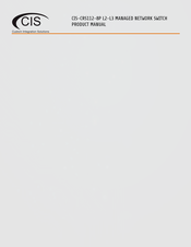 CIS CIS-CRS112-8P Product Manual