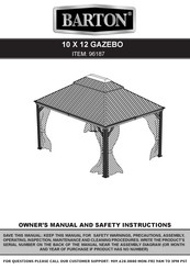 Barton 96187 Owner's Manual And Safety Instructions