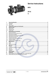Grundfos MTB Series Service Instructions Manual