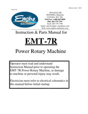 Empire EMT-7R Instruction & Parts Manual