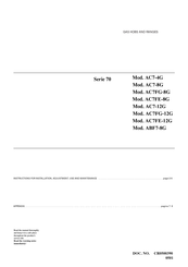 Mareno AC7-4G Instructions For Installation, Adjustment, Use And Maintenance