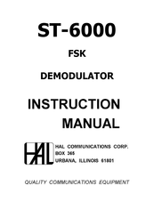 Hal Communications ST-6000 Instruction Manual