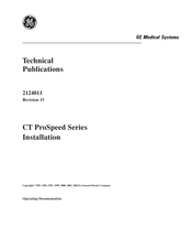 GE CT ProSpeed Series Installation Manual