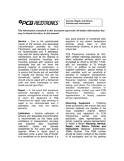 PCB Piezotronics ICP 124A21 Operation Manual