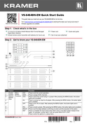 Kramer VS-6464DN-EM Quick Start Manual