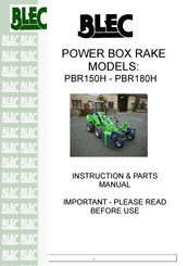 BLEC PRB180H Instruction & Parts Manual