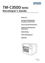 Epson C31CD54011 Developer's Manual