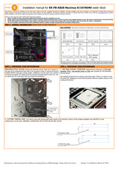 Ekwb EK-FB ASUS Maximus XI EXTREME Installation Manual