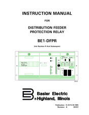 Basler BE1-DFPR Instruction Manual