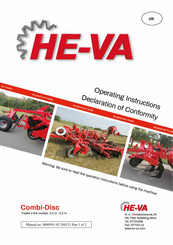 HE-VA Combi-Disc 5,5m Operating Instructions Manual