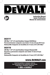 Dewalt DCD777 Instruction Manual