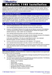 Mediatrix 1102 Installation Manual