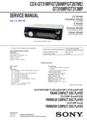 Sony CDX-GT313MP Service Manual