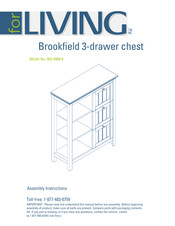 for Living Brookfield 3-drawer chest 063-3868-8 Assembly Instructions Manual