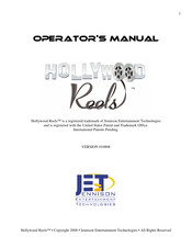 Jennison Entertainment Technologies Hollywood Reels Operator's Manual