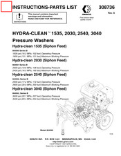 Graco Hydra-Clean 3040 Instructions-Parts List Manual