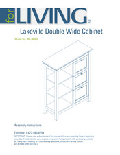 for Living Lakeville Double Wide Cabinet 063-3869-6 Assembly Instructions Manual