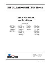Solair J36AB-C0Z Installation Instructions Manual