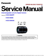 Panasonic H-ES12060PP Service Manual