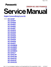 Panasonic DC-GH5A Series Service Manual
